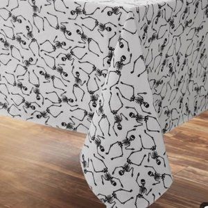 Halloween Skeleton Vinyl tablecloth 60 x 84 inch